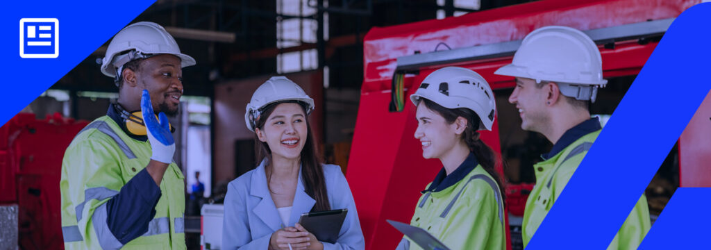 capa trabalhadores felizes na indústria